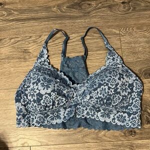 Aerie padded blue lace bralette